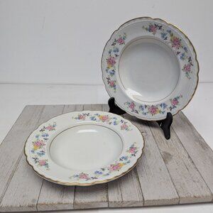 Governors Mansion Vogue Ceramic Industries Natchez Set 2 Shallow Soup Bowls